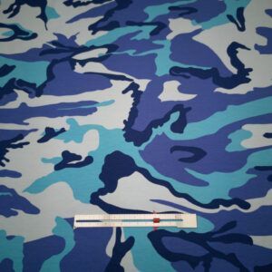 camouflage print jersey blå