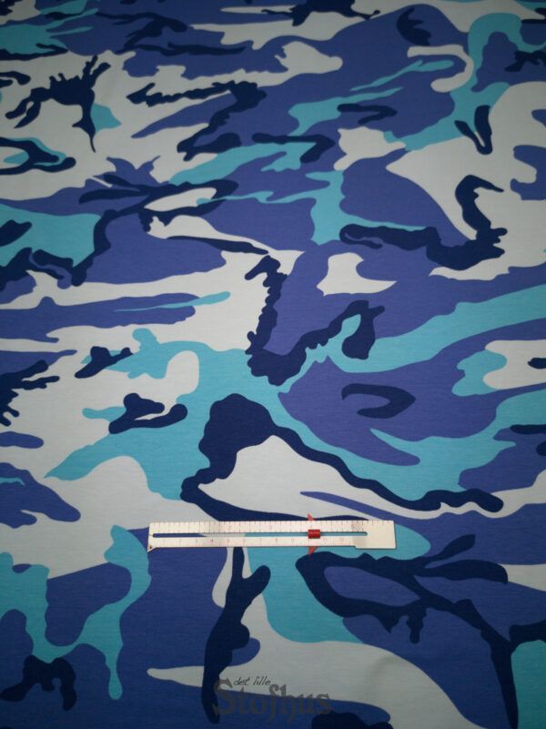 camouflage print jersey blå