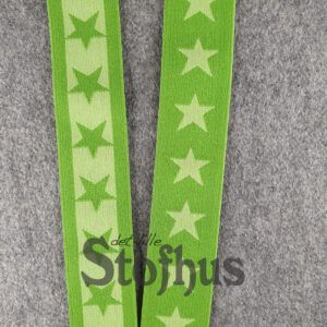 Boxershorts elastik grøn med stjerner 40 mm.