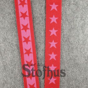 Boxershorts elastik i pink/rød 40 mm