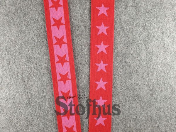 Boxershorts elastik i pink/rød 40 mm
