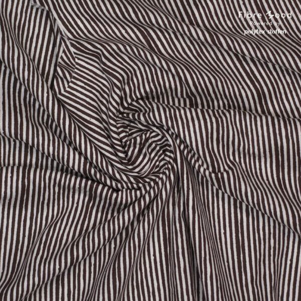 Vævet linned viskose med striper Fibremood 19
