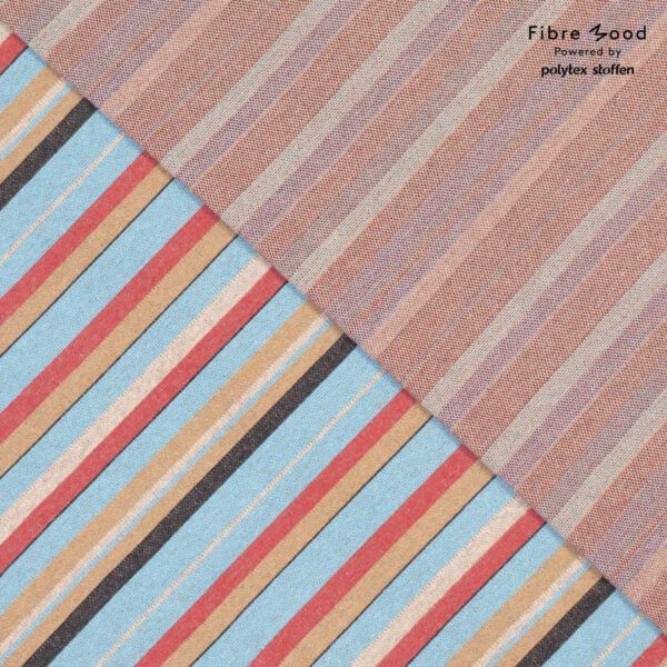 Strikket bomuld polyester jacquard stripes recycled Fibremood 19